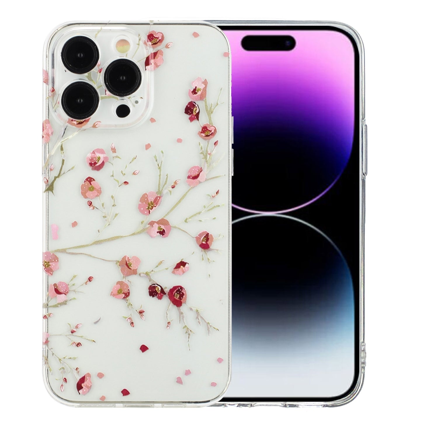 iPhone 14 Pro TPU Phone Case - Artistic Butterfly, Floral, and Cat Designs with Full Protection & Precise Cutouts