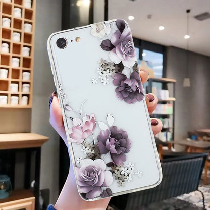 iPhone 7 TPU Phone Case - Artistic Butterfly, Floral, and Cat Designs with Full Protection & Precise Cutouts