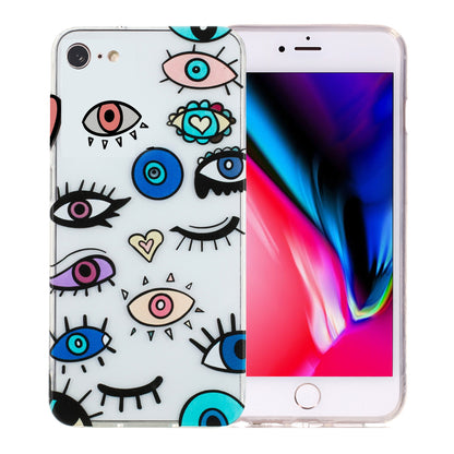 iPhone 7 TPU Phone Case - Artistic Butterfly, Floral, and Cat Designs with Full Protection & Precise Cutouts