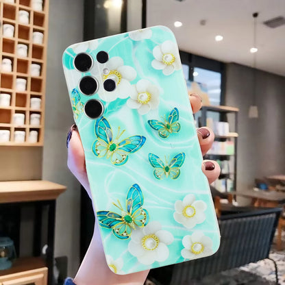 Samsung Galaxy S23 Ultra 5G TPU Phone Case - Artistic Butterfly, Floral, and Cat Designs with Full Protection & Precise Cutouts