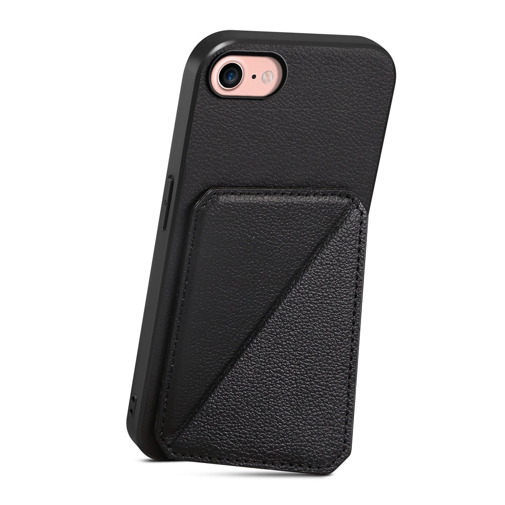 iPhone 8 Calf Texture Leather Case with Dual Card Slots and Stand Function