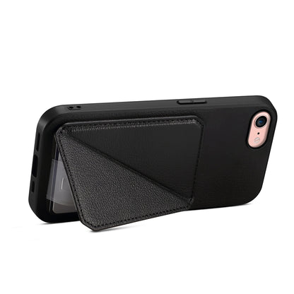 iPhone 8 Calf Texture Leather Case with Dual Card Slots and Stand Function