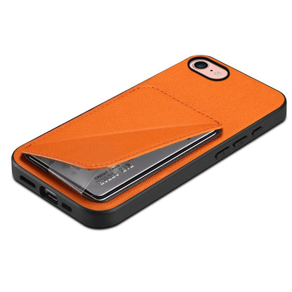 iPhone 8 Calf Texture Leather Case with Dual Card Slots and Stand Function