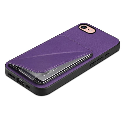 iPhone 8 Calf Texture Leather Case with Dual Card Slots and Stand Function