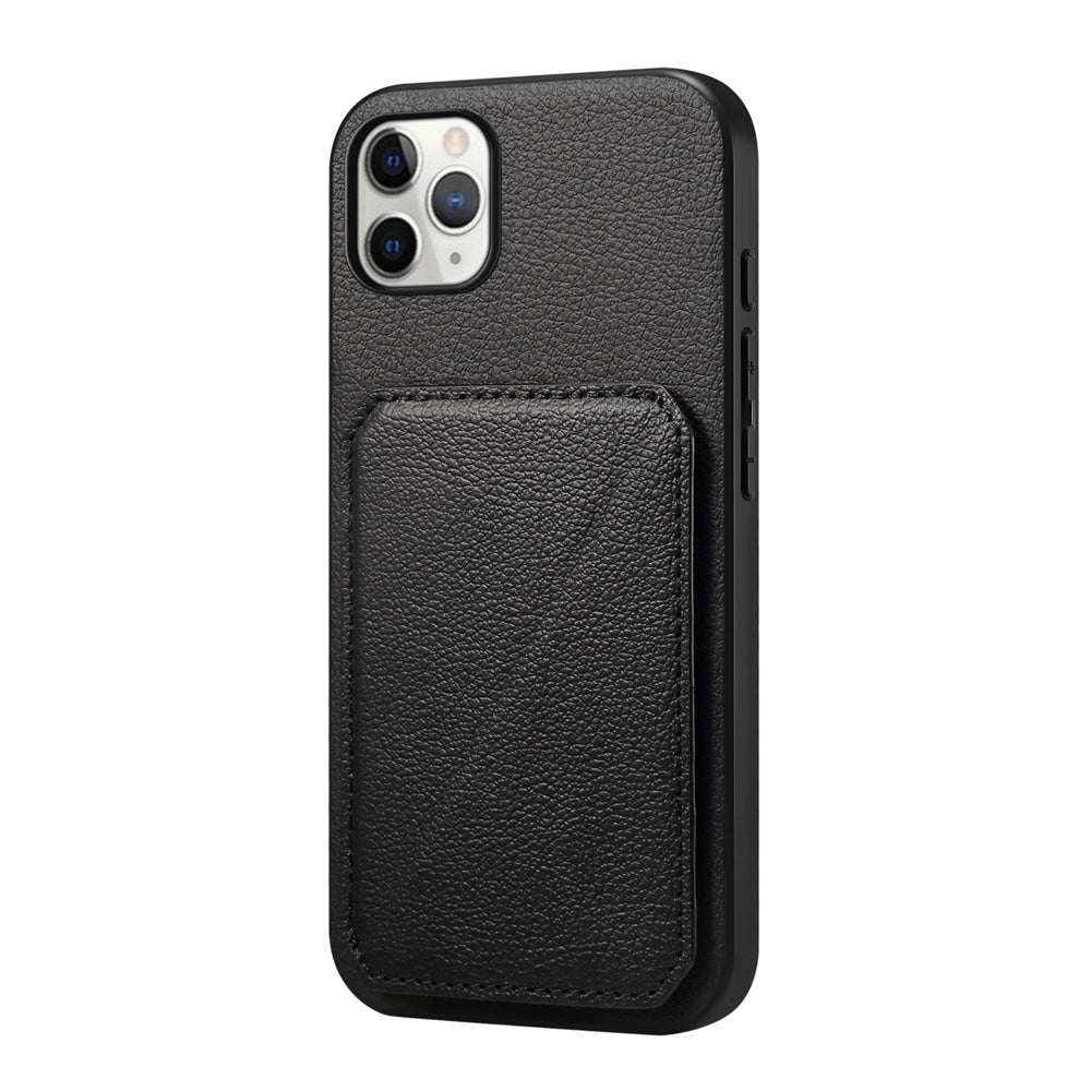 iPhone 11 Pro Max Calf Texture Leather Case with Dual Card Slots and Stand Function