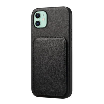 iPhone 11 Calf Texture Leather Case with Dual Card Slots and Stand Function