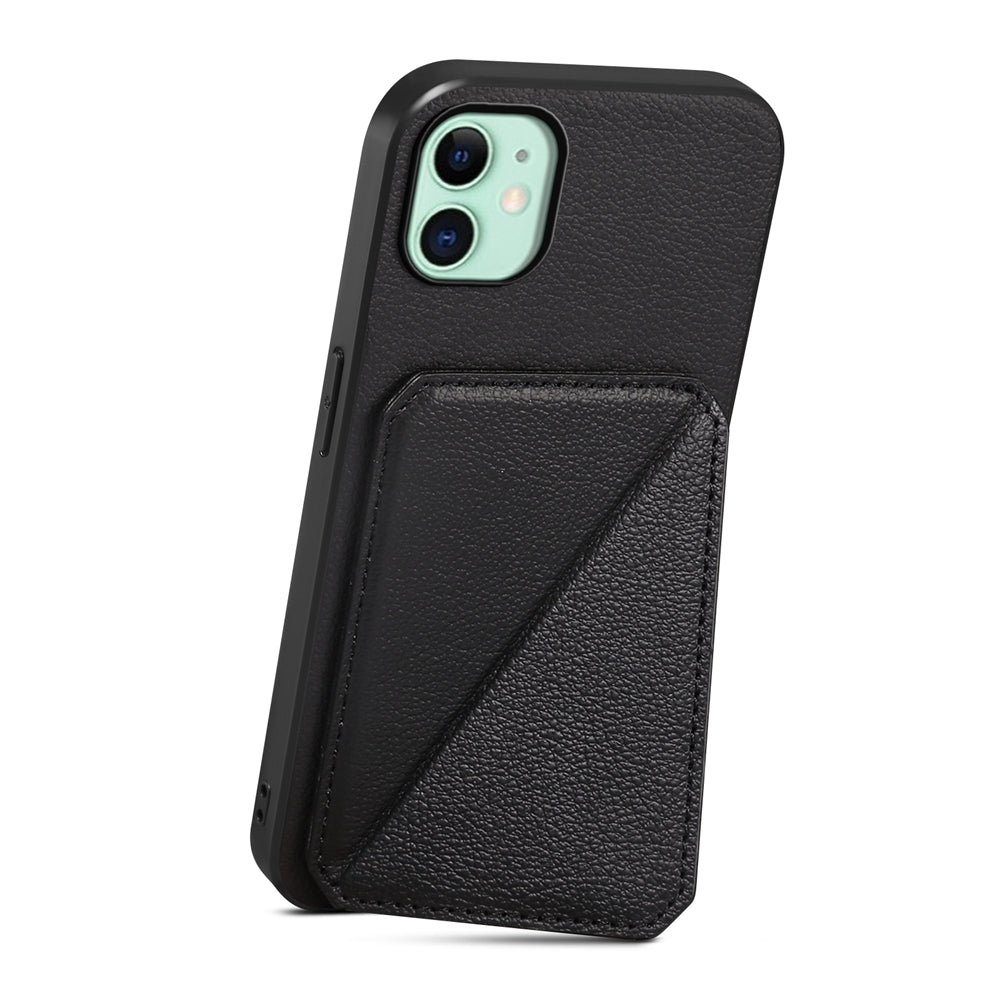 iPhone 11 Calf Texture Leather Case with Dual Card Slots and Stand Function