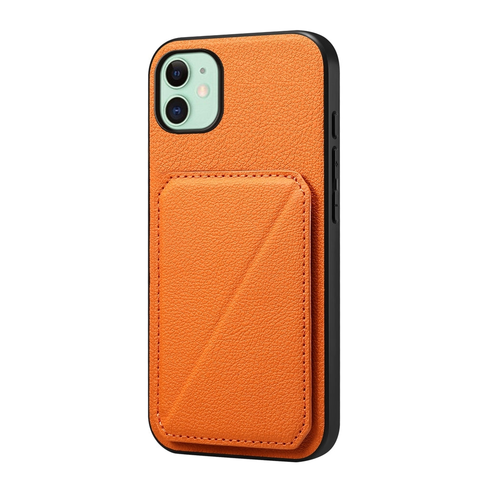 iPhone 11 Calf Texture Leather Case with Dual Card Slots and Stand Function