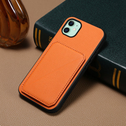 iPhone 11 Calf Texture Leather Case with Dual Card Slots and Stand Function