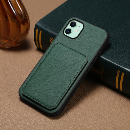 iPhone 11 Calf Texture Leather Case with Dual Card Slots and Stand Function