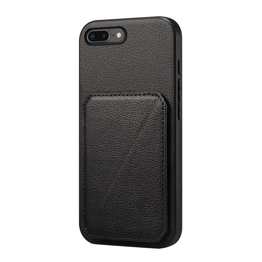 iPhone 7 Plus Calf Texture Leather Case with Dual Card Slots and Stand Function