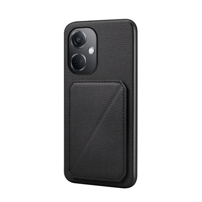 OnePlus Nord CE 3 5G Calf Texture Leather Case with Dual Card Slots and Stand Function