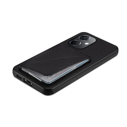 OnePlus Nord CE 3 5G Calf Texture Leather Case with Dual Card Slots and Stand Function