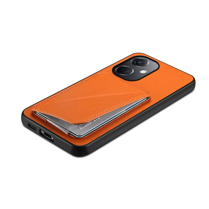 OnePlus Nord CE 3 5G Calf Texture Leather Case with Dual Card Slots and Stand Function