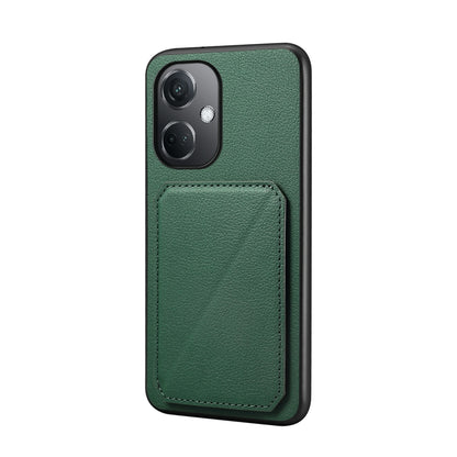 OnePlus Nord CE 3 5G Calf Texture Leather Case with Dual Card Slots and Stand Function