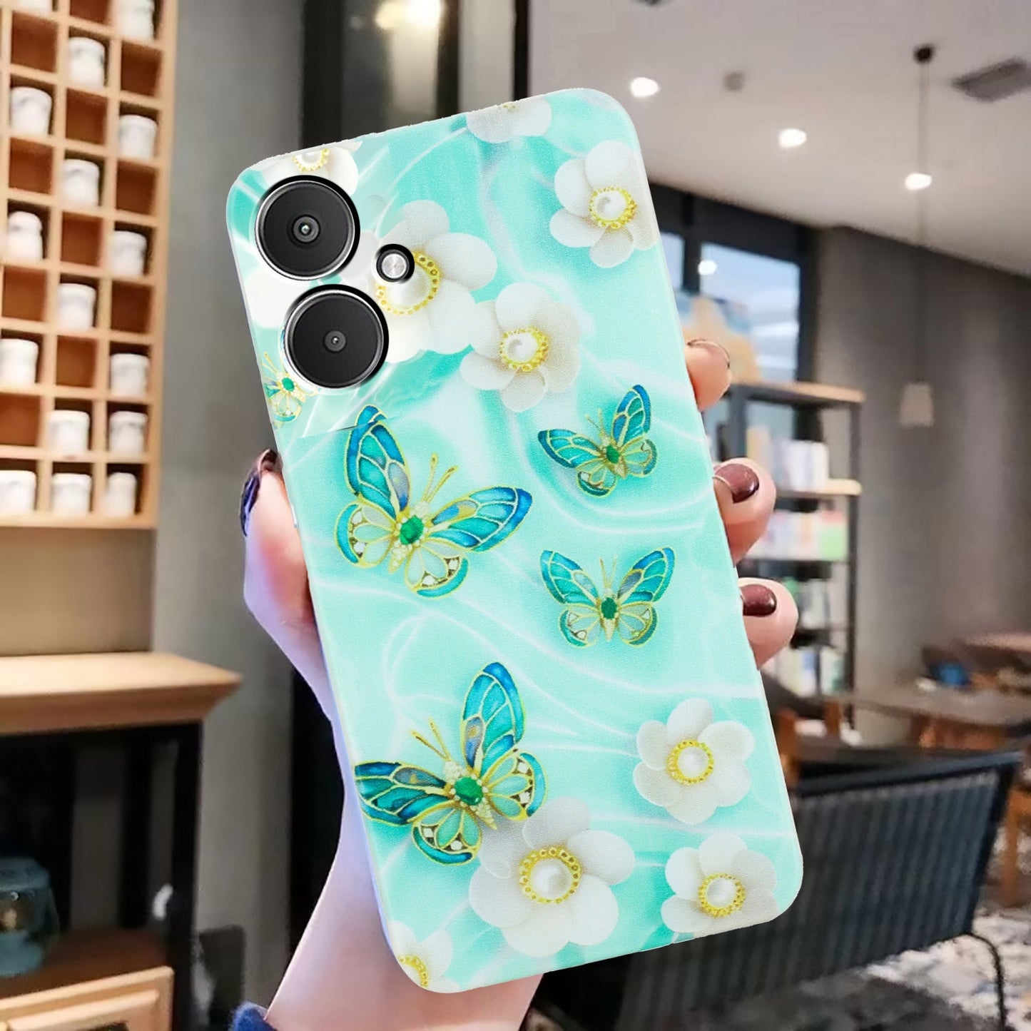 Xiaomi Redmi 13C 4G TPU Phone Case - Artistic Butterfly, Floral, and Cat Designs with Full Protection & Precise Cutouts