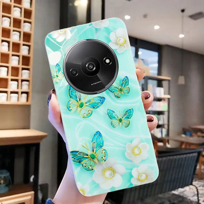 Xiaomi Redmi A3 TPU Phone Case - Artistic Butterfly, Floral, and Cat Designs with Full Protection & Precise Cutouts