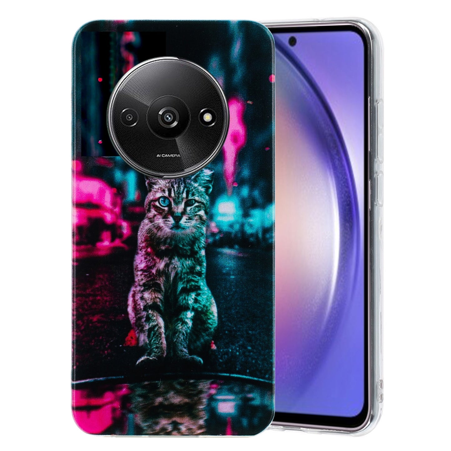 Xiaomi Redmi A3 TPU Phone Case - Artistic Butterfly, Floral, and Cat Designs with Full Protection & Precise Cutouts