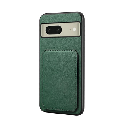 Google Pixel 8 Calf Texture Leather Case with Dual Card Slots and Stand Function