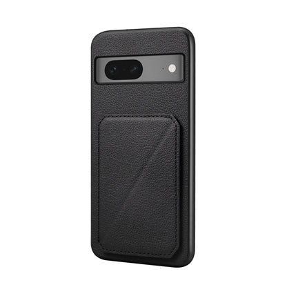 Google Pixel 7 Calf Texture Leather Case with Dual Card Slots and Stand Function