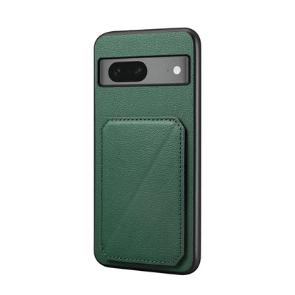 Google Pixel 7 Calf Texture Leather Case with Dual Card Slots and Stand Function