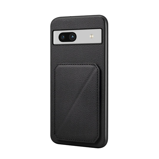 Google Pixel 7a Calf Texture Leather Case with Dual Card Slots and Stand Function