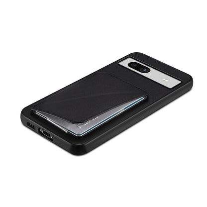 Google Pixel 7a Calf Texture Leather Case with Dual Card Slots and Stand Function