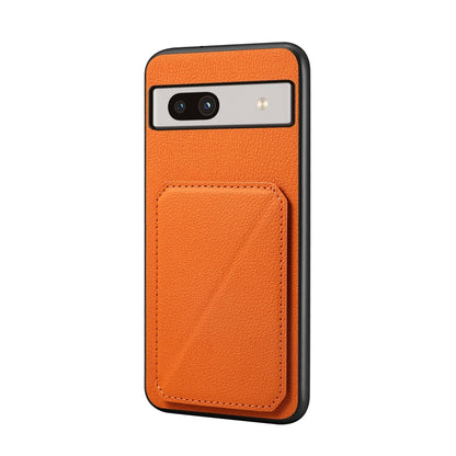 Google Pixel 7a Calf Texture Leather Case with Dual Card Slots and Stand Function