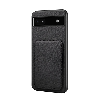 Google Pixel 6a Calf Texture Leather Case with Dual Card Slots and Stand Function