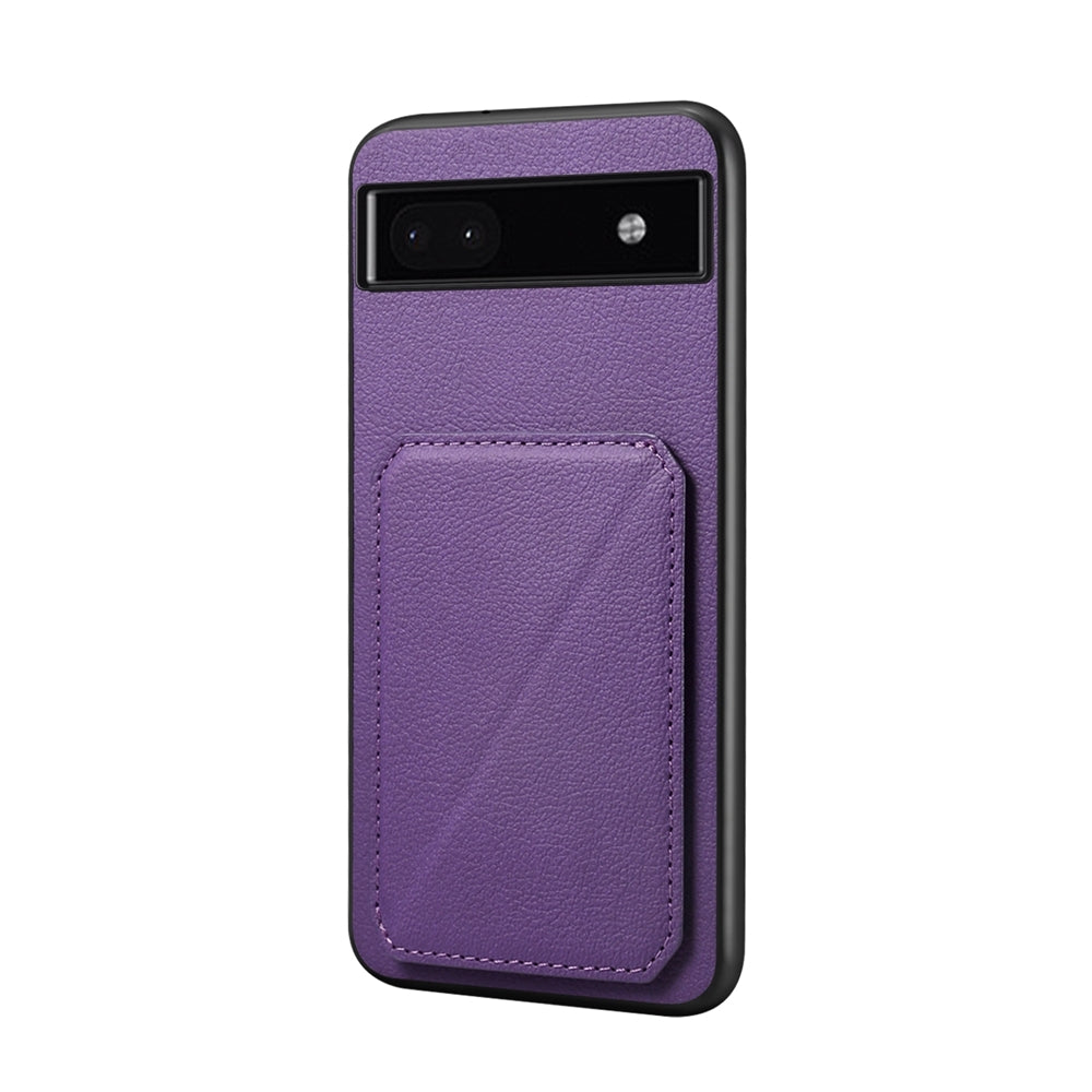 Google Pixel 6a Calf Texture Leather Case with Dual Card Slots and Stand Function