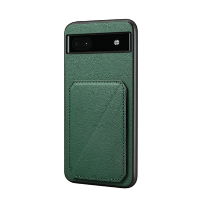 Google Pixel 6a Calf Texture Leather Case with Dual Card Slots and Stand Function