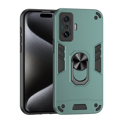 Shockproof Xiaomi Redmi K50 Gaming Phone Case with 360° Rotatable Metal Ring Holder, Magnetic Car Mount Stand, Ultra-Thin PC & Silicone Protection Cover