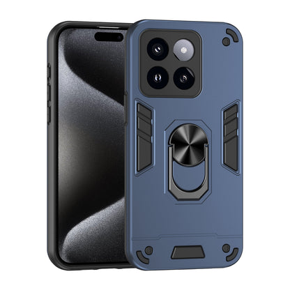 Shockproof Xiaomi 14 Pro Phone Case with 360° Rotatable Metal Ring Holder, Magnetic Car Mount Stand, Ultra-Thin PC & Silicone Protection Cover