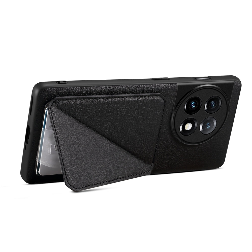 OnePlus Ace 2 Calf Texture Leather Case with Dual Card Slots and Stand Function