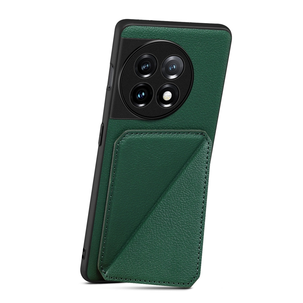 OnePlus Ace 2 Calf Texture Leather Case with Dual Card Slots and Stand Function