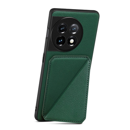 OnePlus Ace 2 Calf Texture Leather Case with Dual Card Slots and Stand Function