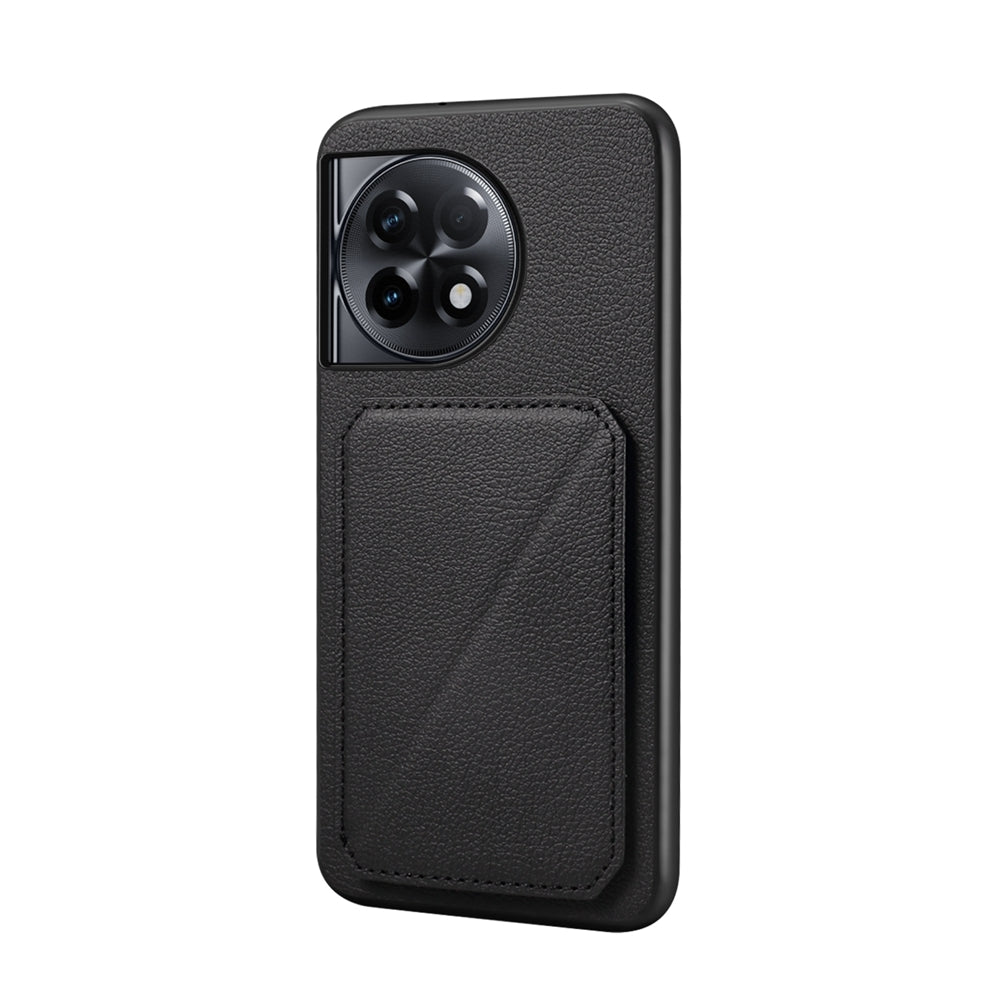 OnePlus Ace 2 Pro Calf Texture Leather Case with Dual Card Slots and Stand Function
