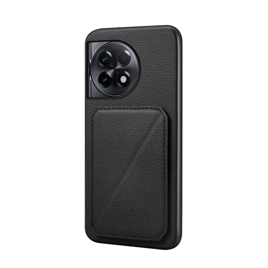 OnePlus Ace 2 Pro Calf Texture Leather Case with Dual Card Slots and Stand Function