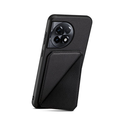 OnePlus Ace 2 Pro Calf Texture Leather Case with Dual Card Slots and Stand Function