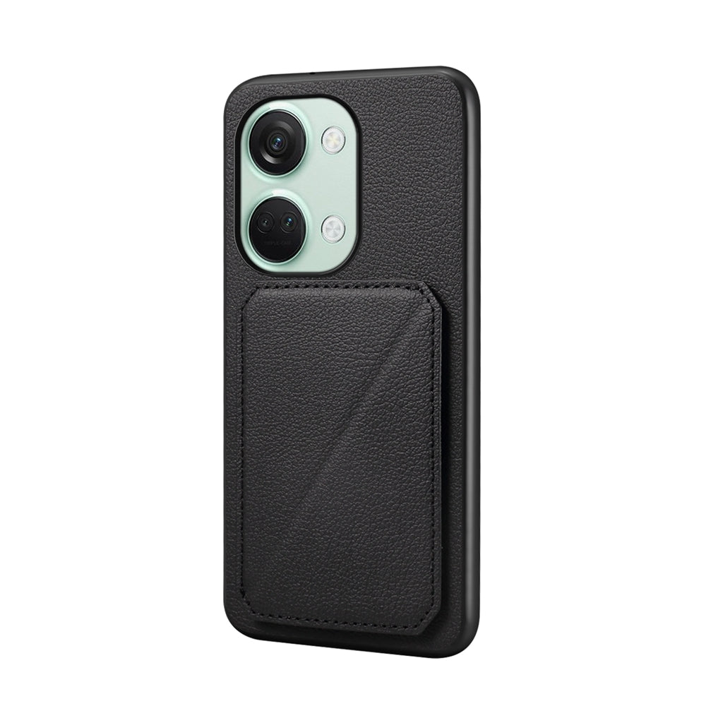 OnePlus Ace 2V Calf Texture Leather Case with Dual Card Slots and Stand Function