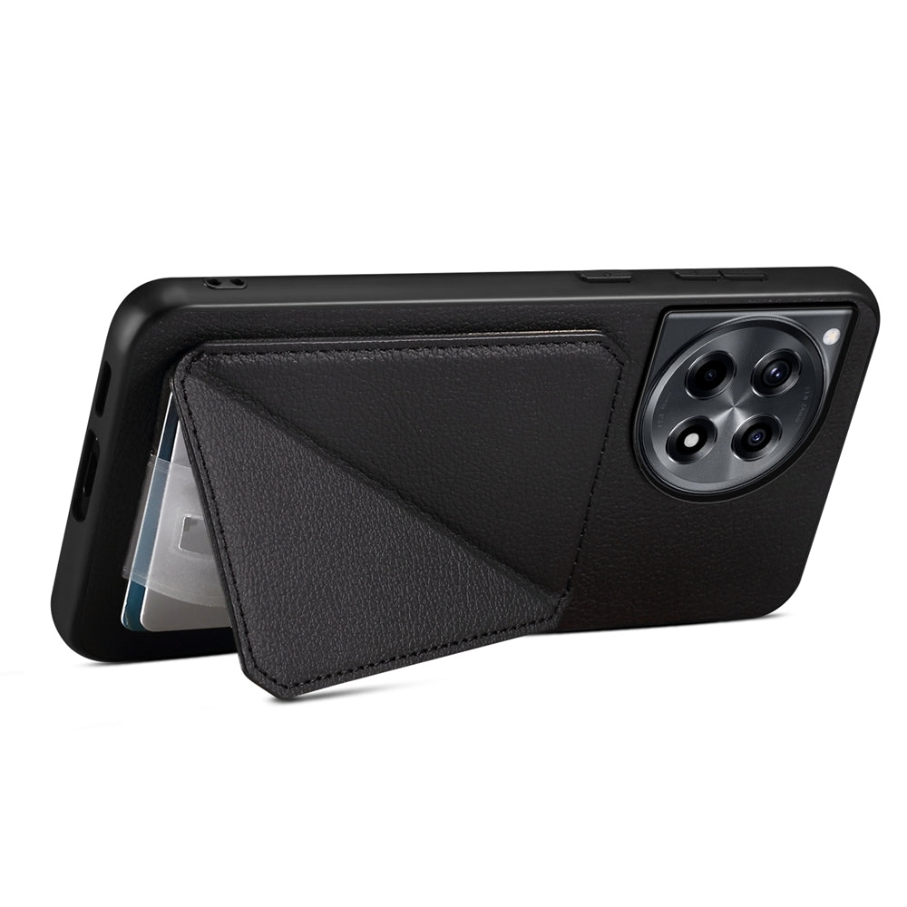 OnePlus Ace 3 Calf Texture Leather Case with Dual Card Slots and Stand Function