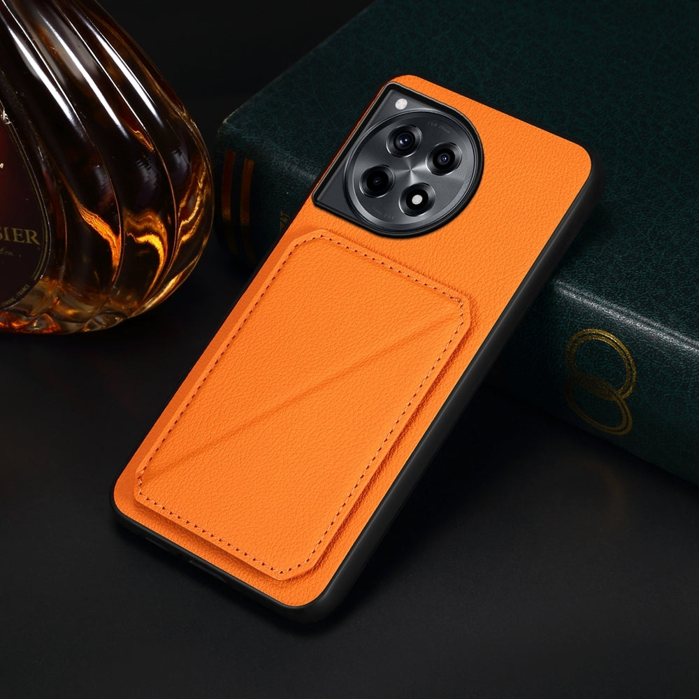 OnePlus Ace 3 Calf Texture Leather Case with Dual Card Slots and Stand Function
