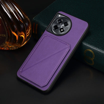 OnePlus Ace 3 Calf Texture Leather Case with Dual Card Slots and Stand Function