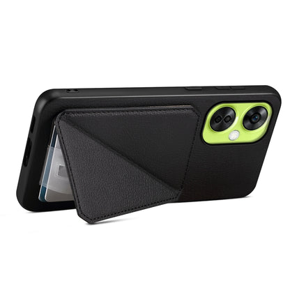 OnePlus Nord CE 3 Lite Calf Texture Leather Case with Dual Card Slots and Stand Function