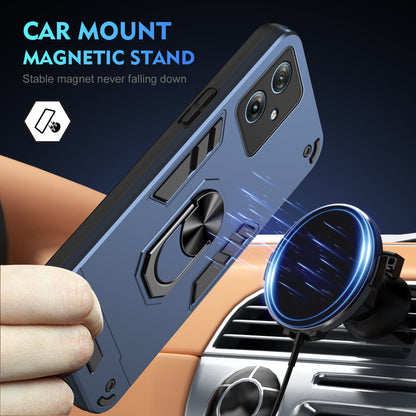 Shockproof Motorola Moto G 2023 5G Phone Case with 360° Rotatable Metal Ring Holder, Magnetic Car Mount Stand, Ultra-Thin PC & Silicone Protection Cover
