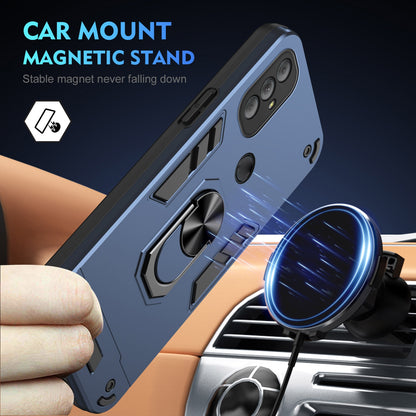 Shockproof Motorola Moto G Power 2022 Phone Case with 360° Rotatable Metal Ring Holder, Magnetic Car Mount Stand, Ultra-Thin PC & Silicone Protection Cover