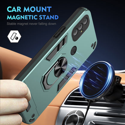 Shockproof Motorola Moto G Power 2022 Phone Case with 360° Rotatable Metal Ring Holder, Magnetic Car Mount Stand, Ultra-Thin PC & Silicone Protection Cover