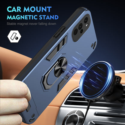 Shockproof Motorola Moto G22 Phone Case with 360° Rotatable Metal Ring Holder, Magnetic Car Mount Stand, Ultra-Thin PC & Silicone Protection Cover