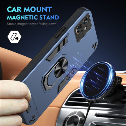 Shockproof Motorola Moto G32 Phone Case with 360° Rotatable Metal Ring Holder, Magnetic Car Mount Stand, Ultra-Thin PC & Silicone Protection Cover