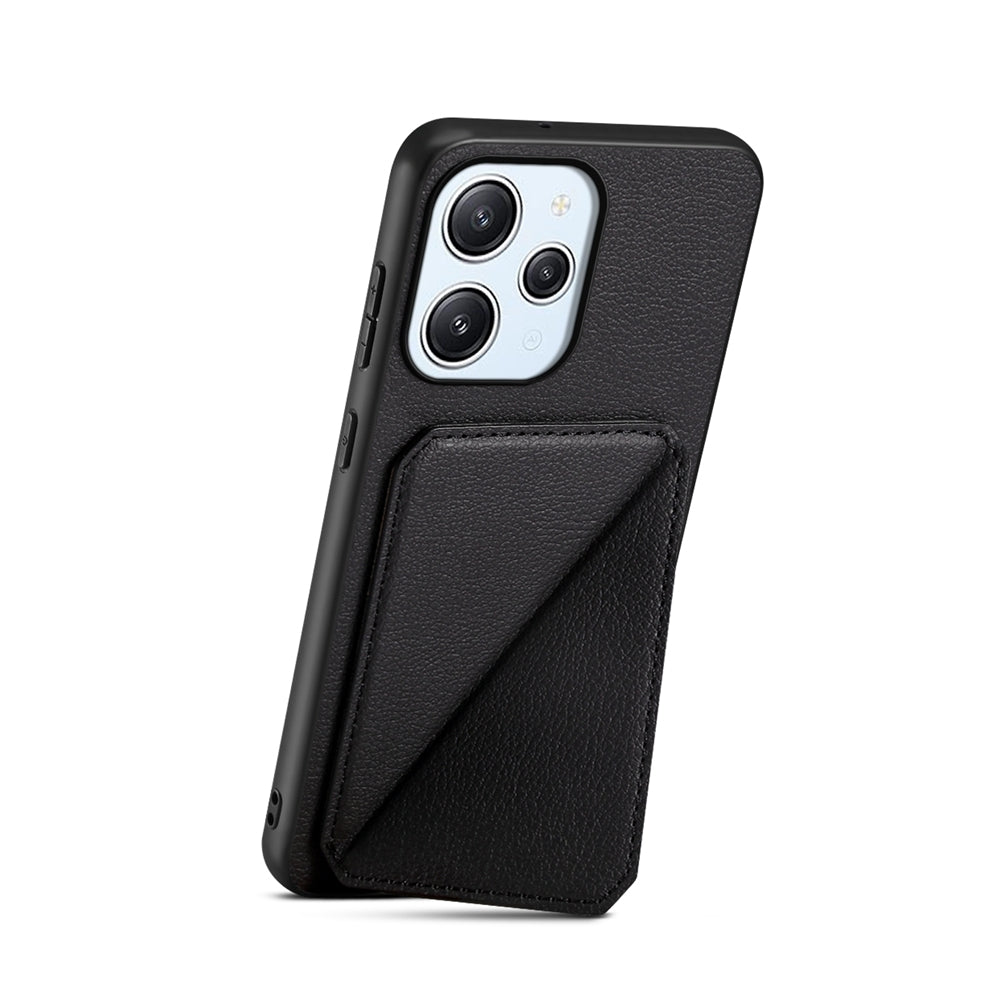 Xiaomi Note 12R Calf Texture Leather Case with Dual Card Slots and Stand Function